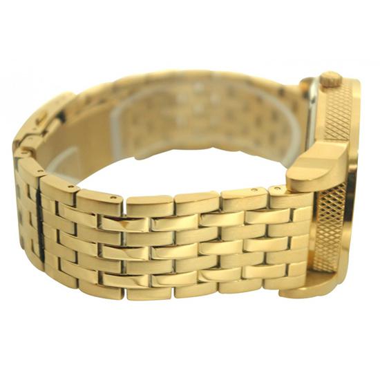 Diesel DZ7306 Mini Daddy Chronograph Men's Watch – Gold Dial & Gold Stainless Steel Strap